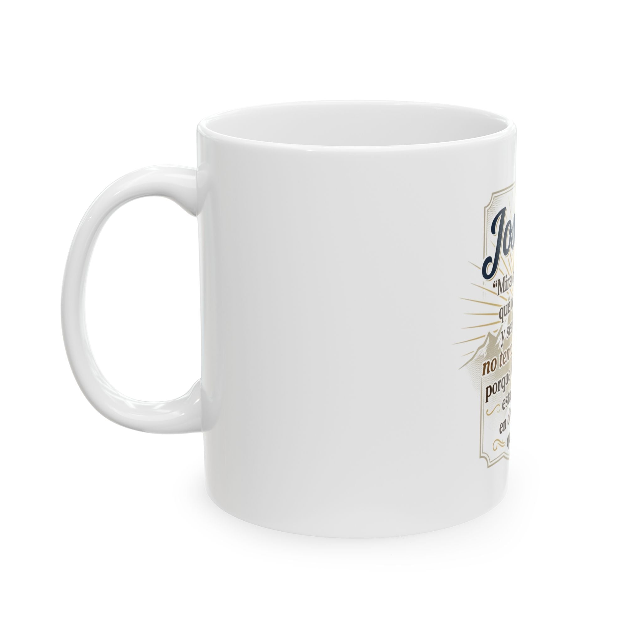 Ceramic Mug – Josué 1:9 Spanish Bible Verse Inspirational Coffee Cup