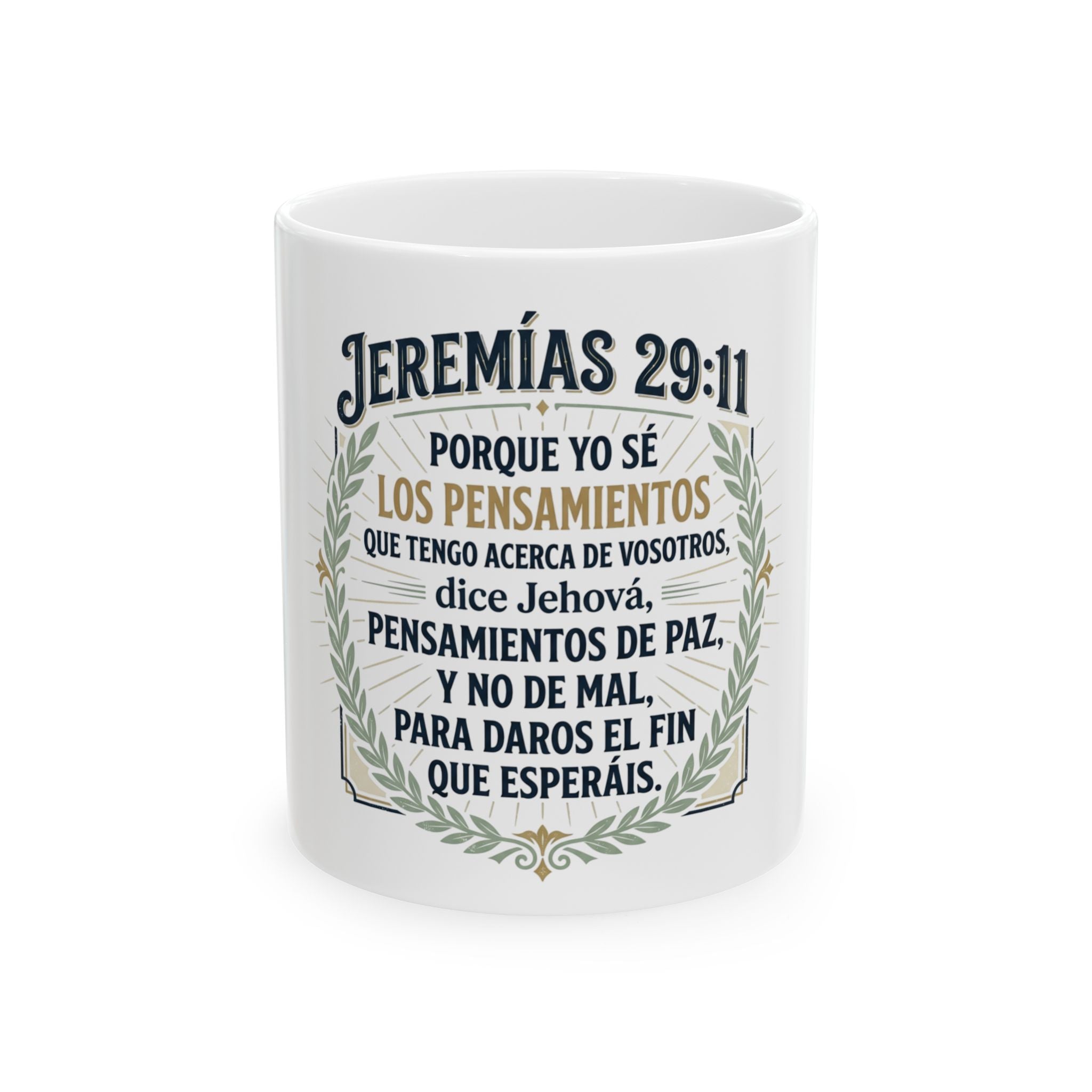 Jeremías 29:11 Spanish Scripture Mug – Taza Bíblica con Versículo de Paz (11oz/15oz)