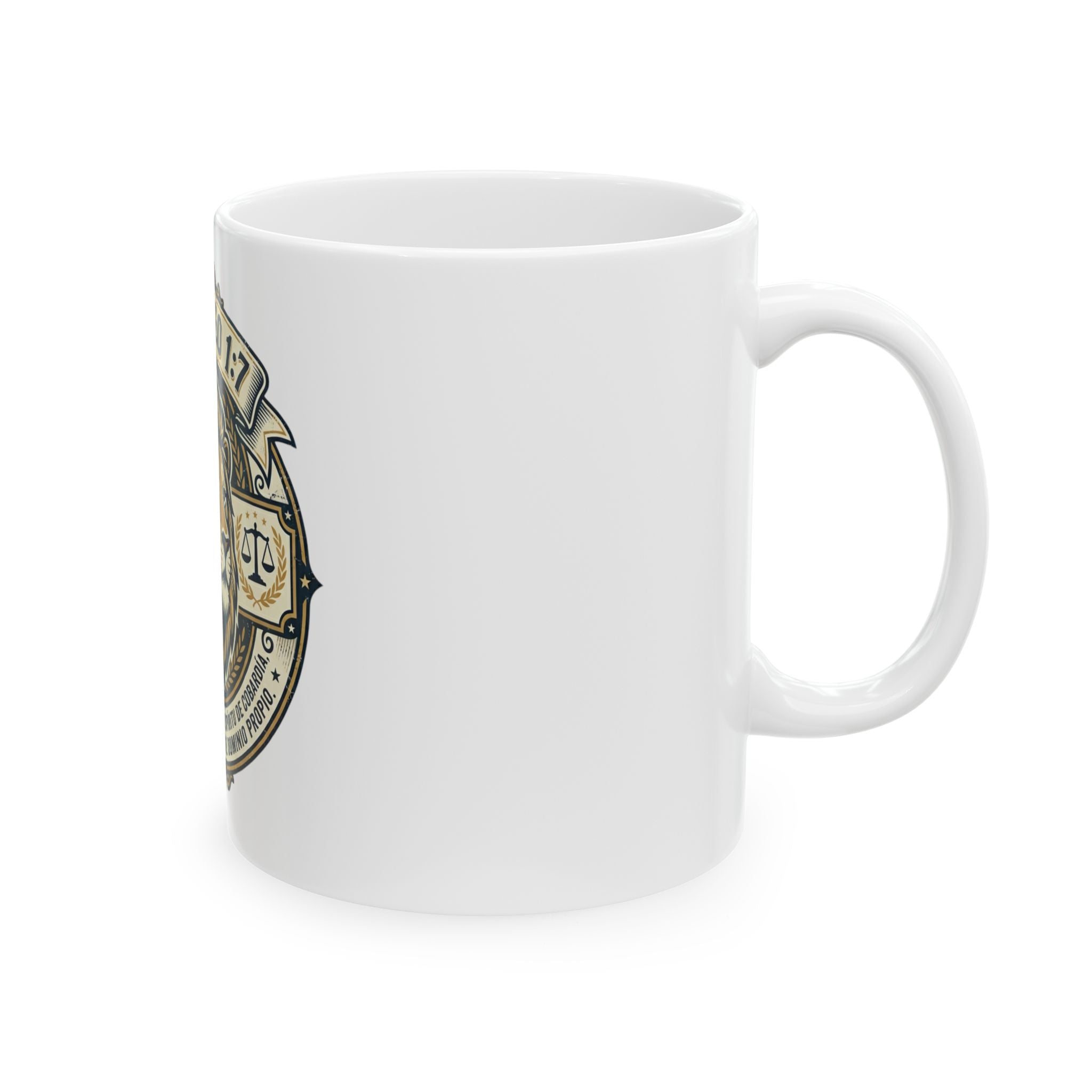 2 Timoteo 1:7 Lion Ceramic Mug — Faith, Courage & Strength Bible Verse Coffee Cup (11oz/15oz)
